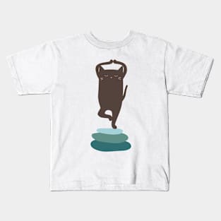 Yoga Cat 1 Kids T-Shirt